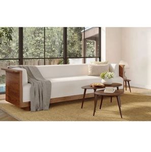Juego de sofás modernos de lujo para sala de estar, de madera maciza de sheesham, elegantes, cómodos, duraderos y perfectos para un hogar contemporáneo. - Product Image 1
