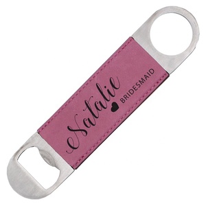 Abrebotellas de cuero de acero inoxidable, Abrebotellas de Metal personalizado de cuero Pu con envoltura de cuero, el más Popular - Product Image 6