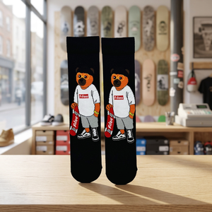 Colourful <b>Teddy</b> <b>Bear</b> <b>Patterned</b> Filov Weaving Fabric Type 1 Wash Unisex Adult Sports Socks - Product Image 2
