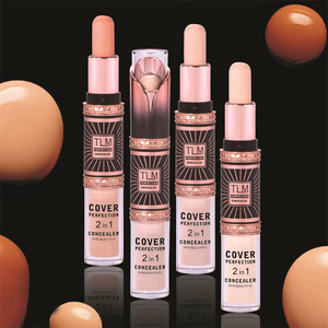 Corrector de Maquillaje 2 en 1 Orgánico de Marca Privada Personalizado por el Fabricante C050, Corrector de Belleza Romántico de Cobertura Total - Product Image 5