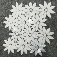Multi Color Circle Style Daisy Flower Handmade Pattern Marble Mosaic Interior Kitchen Dosseret Tile Salle de bain Carrelage mural