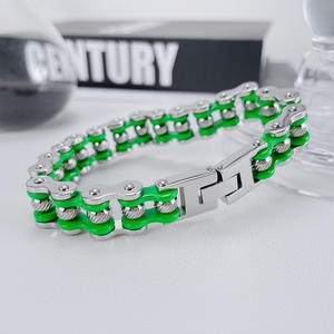 Pulsera de acero de titanio para hombre al por mayor, cadena de motocicleta de acero inoxidable de moda de estilo punk de moda Hip Hop de calle única - Product Image 5