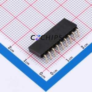 HX PM2.54-1x9P WC-Y Pin Socket Bent Lead Through Hole,P=2.54mm Connector 1x9P 2.54mm Square Hole Right Angle Insert - Product Image 2