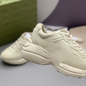Sneakers plateforme blanches de luxe, chaussures chunky de haute qualité pour femmes - Product Image 4