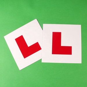 <span class=keywords><strong>Placa</strong></span> en Forma de <span class=keywords><strong>L</strong></span> para Coche, 178*178mm, 2 Piezas/Paquete, Adhesiva, para Conductores Principiantes en el Reino Unido - Product Image 1