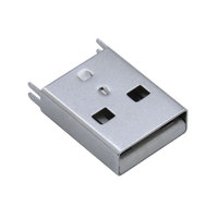 Connecteur USB 2.0 Type-A Mâle 4 Broches Port de Charge 180 °   Connecteur USB-A mâle vertical 15,0 mm à montage sur circuit imprimé (DIP)