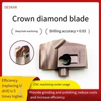 Lame en acier au tungstène CNC en alliage dur solide de couronne pour accessoires de machines-outils de perceuse