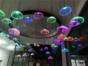 홀리데이 이벤트 야외 크리스마스 광섬유 펜던트 조명 해파리 램프, 웨딩 장식 및 크리스마스 휴일용 - Product Image 4