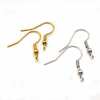 Apprêts de Bijouterie à la Mode en Acier Inoxydable 316L, Crochets de Boucles d'Oreilles avec Boule, Perle Naturelle, Plaqué Or 18K, Accessoires DIY pour Bijoux