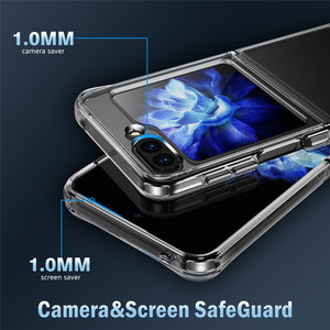 Funda Híbrida Transparente de Acrílico <span class=keywords><strong>2.0</strong></span> para <span class=keywords><strong>Samsung</strong></span> Galaxy Z <span class=keywords><strong>Flip</strong></span> 5 4 3, Plegable, Anti-Amarillamiento, Resistente a Golpes - Product Image 5