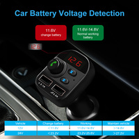 Cargador USB Dual para coche, Kit de manos libres, adaptador de Audio de Radio inalámbrico 5,0 BT, transmisor FM, reproductor MP3
