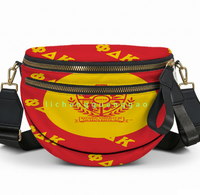 Sac bandoulière unisexe en forme de coquille pour sororité, design élégant avec lettres grecques, sac banane pour voyage et activités de plein air, vente en gros usine