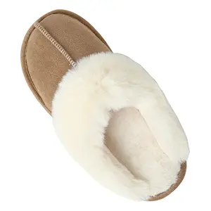 Pantufas de algodão antiderrapantes, chinelos de inverno femininos fofos de desenhos animados gato