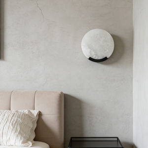 Lámpara de Pared de Diseño Nórdico de Lujo, Creativa, con Base de Cobre y Alabastro, para Dormitorio y Sala de Estar - Product Image 2