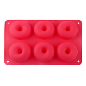 YS Factory Made 6 Connect Donut form Kuchen form Keks kreis Gelee Pudding Silikon Kerzen form Beständig gegen hohe Temperaturen - Product Image 5
