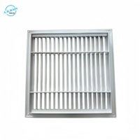Grille de ventilation fixe en alliage d'aluminium imperméable 200 mm x 200 mm - Grille d'air murale extérieure pour la ventilation HVAC