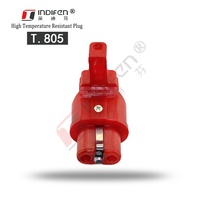 Konektor steker keramik Industri steker listrik logam bulat 2 Outlet AC standar nilai arus 32A T.805 steker