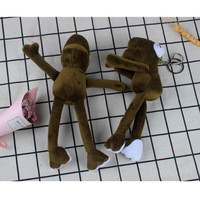 Peluche grenouille à longues pattes, pendentif porte-clés et breloque de sac pour machine à griffes, en coton PP court
