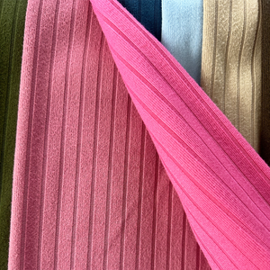 新デザイン 快適ストレッチニット 93%ポリエステル 7%スパンデックス 8*3リブ 無地生地 女の子 男の子 Tシャツ 下着 ワンピース パジャマ ナイトガウン用 - Product Image 3