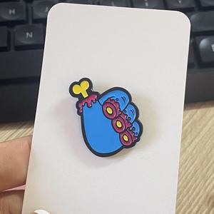 Destek kartı ile promosyon Metal Pin paketlenmiş özel tasarım Metal mineli yaka rozeti rozeti - Product Image 3