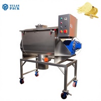 Mélangeur à ruban industriel horizontal pour poudres fines et matériaux chimiques, moteur AC, qualité alimentaire, haute efficacité