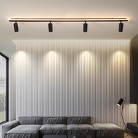 Plafonnier magnétique linéaire moderne à LED COB, CRI 95 élevé, dimmable, en alliage d'aluminium, pour éclairage de surface et spots sur rail