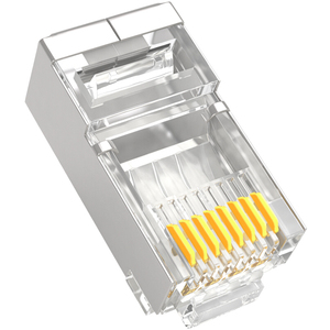 Lot de 100 connecteurs modulaires blindés RJ45 Cat6/Cat5e - Connecteur réseau Ethernet 8P8C plaqué or pour matériel informatique - Product Image 4