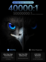 Projecteur laser 4K C5 Master 5800 lumens avec zoom optique pour une vision améliorée IMAX, 240 Hz pour le jeu, haut-parleurs intégrés, portable
