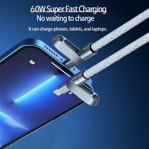 2027 nouveau câble de lanière de lancement double type-c 60W charge Super rapide PD Compatible cou sangle données câble suspendu - Product Image 6
