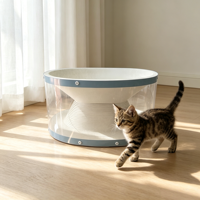 Grattoir pour chat en carton écologique double couche Good Pet, papier ondulé blanc