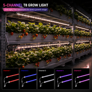Grow Rack Light 4FT 36W T8 Full Spectrum IP65 LED Tube With Daisy <b>Chain</b> for Vertical Farm Shelves and Seedlings - Product Image 6