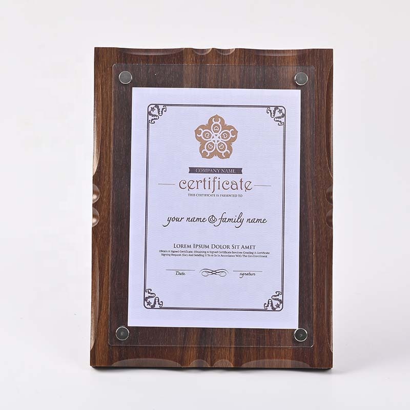 Certificate Frame A4 Solid Wood Walnut A3 Official Business License Desktop Official Frame