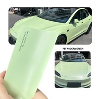 Vinilo Verde Mate PET para Envoltura de Coches, Efecto Aguacate, con Liberación de Aire, Precio de Fábrica, Rollo para Tiendas de Detallado Automotriz