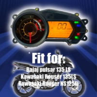 Speedometer LED LCD berkualitas tinggi harga murah odometer tahan air untuk sepeda motor cocok untuk Bajaj Pulsar 135 LS