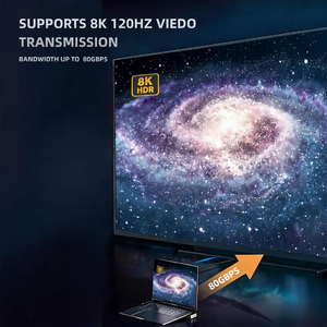 Câble DisplayPort 2.1 certifié 8K@120Hz UHBR20 Mâle-Mâle Connecteur Vidéo Haute Vitesse - Product Image 6