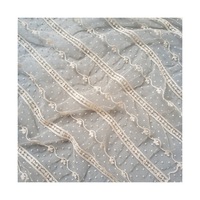 Tissu en dentelle florale respirant et hydrosoluble 100% coton pour vêtements ou robe hawaïenne, tissu en dentelle brodée