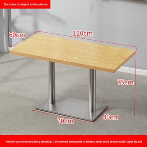 Tavolo da Pranzo Moderno Minimalista Addreen in Legno Chiaro con <span class=keywords><strong>Gambe</strong></span> in Ferro Nero, Ignifugo, Durevole e Portatile <span class=keywords><strong>per</strong></span> Hotel - Product Image 4