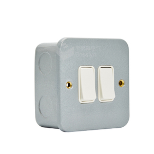 Interruttore a parete tipo British Standard 2 Gang 86 di alta qualità con scatola di giunzione - Product Image 6