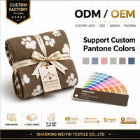 Ventes en gros de couvertures pour animaux de compagnie personnalisées avec logo, couvertures en polaire douces pour chiens et chats à motifs personnalisés, pour cadeaux promotionnels