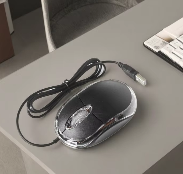 Logo Custom Universal USB Wired Optical Mouse for Home Office Computer Mouse with LED Backlit Factory Wholesale