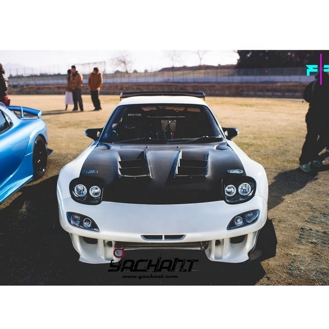 Carbon Fiber Matte Finish 1992 to 1997 Mazda RX7 FD3S RE Style Hood Bonnet Body Kit for RX7 FD3S