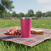 Vente en gros de gobelets isothermes en acier inoxydable de 12 oz avec revêtement en poudre, tasse à double paroi sous vide pour usage au bureau avec couvercle