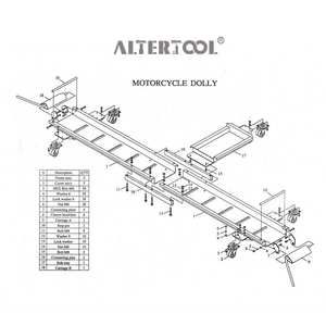 Chariot de transport <span class=keywords><strong>moto</strong></span> 1250 lb à rotation 360°, longueur réduite, meilleur prix – Vente flash - Product Image 4