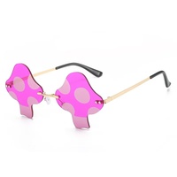 Lunettes de soleil champignon mignonnes et tendance 2025 pour femme, lunettes de soleil sans monture géométriques, style steampunk vintage, lunettes intelligentes, cadeau de fête d'Halloween