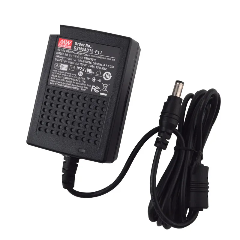 Mean Well GSM25U 25W 5V 7V 9V 12V 15V 18V 24V 48V Wall Mounted Adaptor 12v 2a Power Adaptors