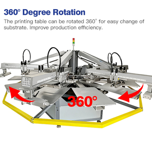 New 10 trạm tự động T-Shirt và không dệt Túi Màn hình máy in 4 colour máy cho hàng may mặc và thẻ - Product Image 2