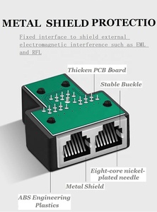 Y Shape <span class=keywords><strong>1</strong></span> Đến <span class=keywords><strong>2</strong></span> Ổ Cắm Kết Nối <span class=keywords><strong>RJ45</strong></span> Nữ Bộ Điều Hợp Mạng Ethernet Lan Bộ Chia <span class=keywords><strong>RJ45</strong></span> - Product Image 4