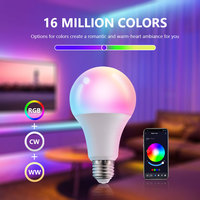 Bombillas LED ODM OEM con Asistente de Google y Alexa, Bombilla de Luz Inteligente de 9W 10W 12W 15W, Bombillas LED Inteligentes Tuya, Focos LED Inteligentes