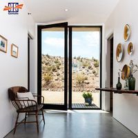 Puerta Francesa Abatible Manual de Aluminio Resistente a Huracanes, Vidrio Laminado Templado, Aislamiento Térmico, Eficiencia Energética, para Comedor y Baño