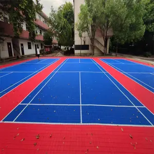 Pp portabel saling mengunci ubin lantai lapangan badminton tikar lantai ponsel olahraga luar ruangan untuk proyek klub olahraga gymnaiusm